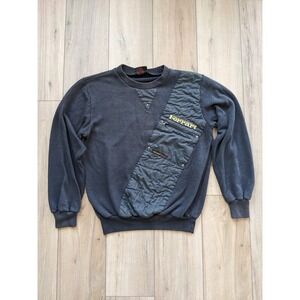 Vintage 80s Ferrari Style Auto F1 Racing Sweatshirt M Charcoal Grey Streetwear